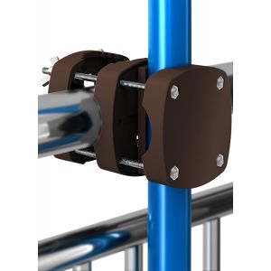 Ulteronixshop-Support De Parasol De Balcon - Support De Parasol Compact - Pour Balustrade De Balcon - Support De Parasol S&ucirc;r - Pour Balcon - Flexible - Taupe - Neuf