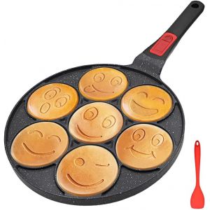 Subzonal-Po&ecirc;le &Agrave; Pancakes Induction, Poign&eacute;e Amovible, Po&ecirc;le &Agrave; Cr&ecirc;pes Pour Enfants Antiadh&eacute;sif Plat &Agrave; Cr&ecirc;pes Pour Le Petit-D&eacute;jeuner - Noir - Neuf