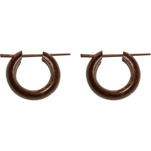 Kal-Boucles D'oreilles Cr&eacute;oles Faites Main Petite Tribales Femmes Hommes Bois De Coco - Neuf