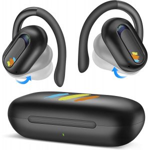 ERYI-Écouteurs À Oreille Ouverte Bluetooth 5.3 Pour Iphone 15 Pro 5G Galaxy A55 A35 S24 S23 Pixel 9 8 7A, Casque Ouvert Sans Fil De Sport Stéréo Avec Crochet D'Oreille Microphone Pour Course,Bureau,F - Neuf