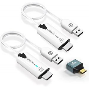 Wireless Hdmi Transmitter And Receiver,1080P Wireless Hdmi Extender 165Ft/50M Range,Plug&Play,Video Audio Projection For Desktop,Pc,Tv Box,Ps4/5 To Tv/Projector (Mini Hdmi Adapter) - Neuf