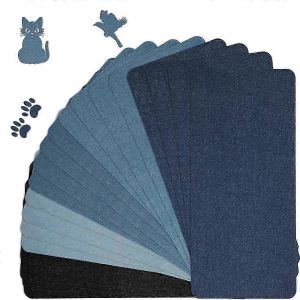 20pcs Fer &Agrave; Repasser Sur Les Patchs Pour Jeans, 11 X 5,12 Pouces Patch Fer Sur Le Tissu De R&eacute;paration Pur Coton 5 Couleurs J - Neuf
