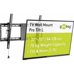49929 Pro Support Mural Tv Inclinable Pour Ecrans Et Televiseurs De 37-70 Pouces (94-178 Cm) - Fixation Murale Tv Avec Une Capacit&eacute; De Charge Max. 70 Kg Accroche Television Mural Vesa 200X200 - Neuf