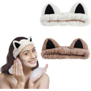 2 Pièces Bandeau Cheveux Femme Maquillage, Bandeau Maquillage, Maquillages Femme, Soin Visage, De Spa Pour Les Soins De Peau Des Femmes - Neuf