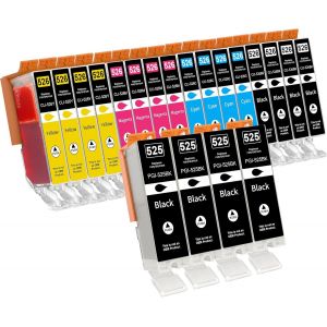 ERYI-Pgi-525 Cli-526 Remplacement Pour Canon Pgi525 Cli526 Pour Canon Pixma Mg5350 Mg6150 Mg6250 Mg5150 Ix6550 Mg5250 Mg8150 Mg8250 Mx885 Mx895 Mx715 Ip4850 Ip4950 Imprimante(20 Pack) - Neuf