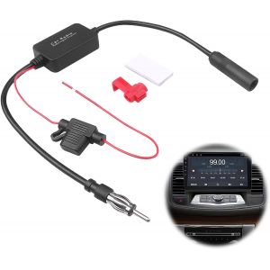 12V Amplificateur Antenne Autoradio,Universal Antenne Voiture de Signal Radio FM/AM/Dab,Amplificateur Audio Voiture pour Audio Stéréo Digital Car Radio,pour Véhicule,Camping Car,SUV - Neuf