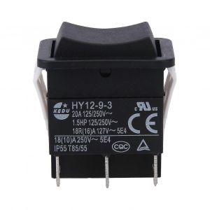 HY12-9-3 Petit Industriel On Off Rocker Switch Bouton-poussoir Bateau Arc ABS Durable-hy - Neuf