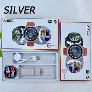 Nouvelle Montre Intelligente Ext&eacute;rieure 1.52 "Amoled &Eacute;cran Bluetooth Appel Sommeil Moniteur De Sant&eacute; Sport Fitness Smartwatch Hommes Femmes Cadeau De Vacances.Silver. - Neuf