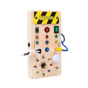 Jouets de planche occup&eacute;s en bois, jouets de planche occup&eacute;s pour tout-petits avec jouet d'interrupteur d'&eacute;clairage pour l'activit&eacute;, No&euml;l et Birt - Neuf
