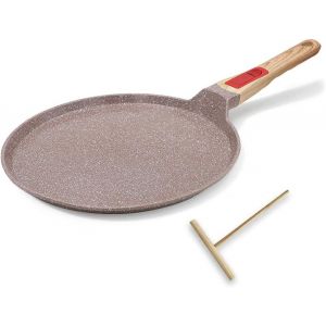 Po&ecirc;le &Agrave; Cr&ecirc;pes 25 Cm En C&eacute;ramique Marron Noir - Neuf