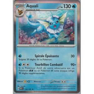 Carte Pokémon - Aquali - 134/165 - Holo-Rare - Ev3,5 - 151 - Neuf