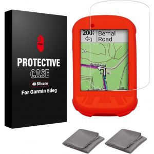 Kal-Cnc Coque De Protection En Silicone Pour Garmin Edge 530 830 130 1030 Film Protecteur D'écran En Verre Trempé Pour Garmin Edge 530 830 130 1030 Film Anti-Rayures Haute Définition Couverture Compl - Neuf