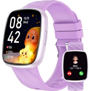 Montre Connectée Enfant Avec 100+ Modes Sport Réveil Pedometer Moniteur Sommei Jeux Étanche Ip68 Montre Enfant Pour Garçon Fille Les 4-13 Ans 1.75" Fitness Tracker Smart Watch Violet - Neuf