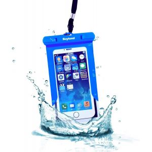 Checarzhn--No1-Pochette Étanche Pour Smartphone Jusquà 6,7¿ ¿ Housse Universelle Waterproof Tactile Avec Tour De Cou & Brassard ¿ Protection Totale Pour Mer, Piscine Et Activités Extérieures - Bleu - Neuf