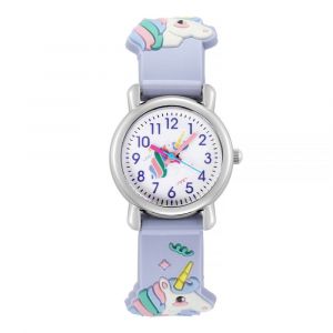 Montre Pour Enfant 1 Pièce (Licorne Violette), Montre-Bracelet Étanche Pour Enfants - Neuf