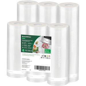 Sacs Sous Vide Alimentaire, 3 rouleaux 28 x 600 cm + 3 rouleaux 20 x 600 cm, pour Machine Sous Vide des Aliments et la Cuisson, Sans BPA, VB3211 - Neuf