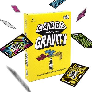 MDY-Cards vs Gravity: Ultimate Stacking & Balancing Travel Game | Jeu de cartes étanche pour le camping, les vacances et le plaisir en famille | 2 à 4 joueurs - Neuf