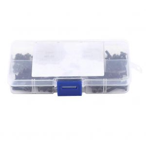 200 Pcs/Boîte M3 Tête Plate Tête Fraisée Vis À Bout Hexagonal Boulon Machine Fixation Assortiment Ensemble - Neuf