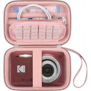 &Eacute;tui canboc pour Appareil Photo num&eacute;rique Kodak pixpro FZ55/FZ45/FZ43/FZ53 16mp,Sac pour Appareil Photo d'enregistrement vid&eacute;o,c&acirc;ble d'adaptation de Poche zipp&eacute; en Maille,Or Rose - Neuf