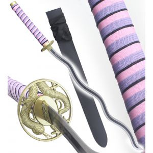 Demon Slayer Katana Obanai Iguro Epee Obanai Sabre Replique + Fourreau D&eacute;coration - Neuf