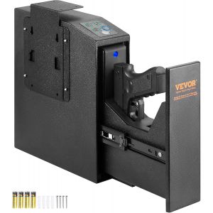 SUBZONAL-Coffre-Fort de Pistolet en Acier Coffre-Fort Biom&eacute;trique pour 1 Pistolet 3 Moyens de D&eacute;verrouillage par Empreintes Digitales Cl&eacute;s Combinaison pour Bijoux de Poing Domicile 25,5x9,5x32 cm - Neuf