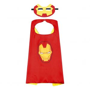Costume Iron Man pour tout-petit, ensemble cape et masque, jeu de role (70 x 70 cm) - Neuf