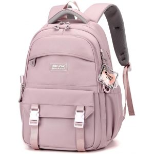 Sac à dos d'écolier pour fille,28 l,grand sac à dos pour adolescent,imperméable,simple et élégant pour filles de 10 à 18 ans,sac à dos décontracté avec pendentif[T850] - Neuf