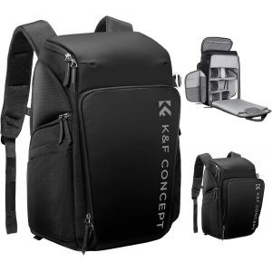 Mevronisshop-K&f Concept Sac &Agrave; Dos Pour Appareil Photo Sac &Agrave; Dos Photo Pour Photographes, Sac &Agrave; Dos Pour Appareil Photo Avec Compartiment Pour Ordinateur Portable 16 Pouces, Dji Mavic Drone (Sac &Agrave; Do - Neuf