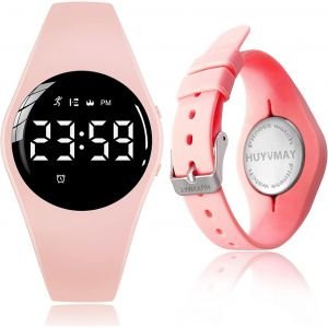 Kal-Non Connectée Podomètre Montres Sans App, Montre Rechargeable À Durée De Vie De La Batterie De 20 Jours, Enfants Montres Numériques Ip68 Etanche Avec 3 Réveils Pour Garçons Et Filles Enfants - Neuf