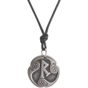 Kal-Collier Asatru Avec 24 Runes - Talisman Viking - Pendentif Pa&iuml;en Wiccan - Runes Nordiques Vintage - Amulette Nordique R&eacute;glable - Pour Homme Et Femme - Neuf