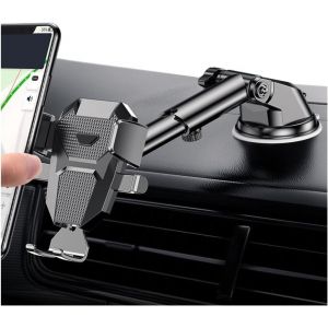 LORANKA-Support De T&eacute;l&eacute;phone De Voiture &agrave; Ventouse, 360&deg; Rotation Support Voiture R&eacute;glable, Porte Telephone Voiture Grille A&eacute;ration, Universel Pare-Brise Support T&eacute;l&eacute;phone Voitures(Noir) - Neuf