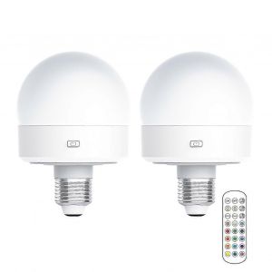 Ampoule rechargeable USB avec minuterie à distance Dimmable Facile à installer Ampoule E27 alimentée Lampe RVB Qinghai - Neuf