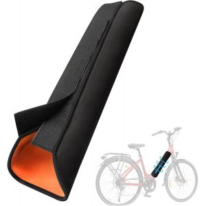 Subzonal-Housse De Protection Pour Batterie De V&eacute;lo &Eacute;lectrique, Universel Protection De Batterie De V&eacute;lo &Eacute;lectrique, Protection De Batterie En N&eacute;opr&egrave;ne, Pour Circonf&eacute;rence De Cadre De 28-34 Cm (Orang - Neuf