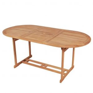 Prolenta Premium - Table De Jardin 180x90x75 Cm Bois De Teck Solide - Neuf