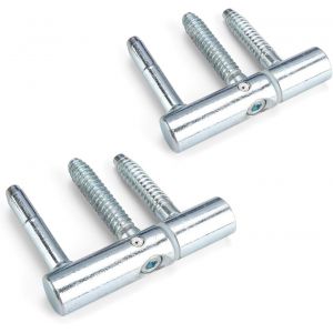 2 Pi&egrave;ce Paumelles de Porte Charni&egrave;res de Portes en Acier Galvanis&eacute;, Charni&egrave;re Porte Cuisine et Placard, Rev&ecirc;tement Anti-Rouille, Design Conique, Installation Facile - Neuf