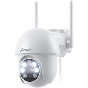 KALANKA-5MP Cam&eacute;ra Surveillance WiFi Ext&eacute;rieure, 360&deg; PTZ Cam&eacute;ra IP avec Suivi Automatique, Vision Nocturne Couleur 30m, Audio Bidirectionnel, Alerte Instantan&eacute;e, D&eacute;tection de Mouvement, P3 Max Blanc - Neuf