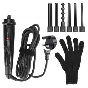 Fer A Boucler Electrique A 6 Barils Interchangeables En Ceramique Avec Ecran Led, Prise Britannique - Neuf