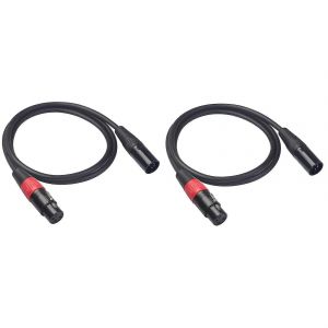 Câble XLR 5 broches mâle vers 3 broches femelle - XLR5M vers XLR3F - Paquet de 2 - Neuf