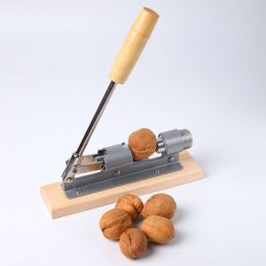Casse-Noisette Lourds De Noix De Pécan, Noix Cracker Pince Ouvreur Outil Facile Pour Casser Les Noix Noisettes Amandes Châtaignes De Bureau À Base De Bois Avec Poignée - Neuf