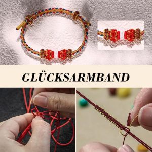 Bracelet Porte-Bonheur Tib&eacute;tain Pour Femmes,Tress&eacute;,Style Tib&eacute;tain,R&eacute;glable,Rouge,Corde - Neuf