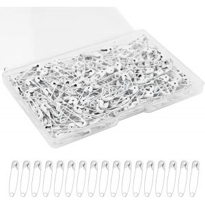 Mevronisshop-250 Pi&egrave;ces &Eacute;pingles De S&ucirc;ret&eacute; Petit, 19 Mm Mini &Eacute;pingle &Agrave; Nourrice, &Eacute;pingles De S&ucirc;ret&eacute; Avec &Eacute;tui Pour V&ecirc;tements, Couture, Fabrication De Bijoux, Bricoler, Matelassage (Blanc) - Neuf