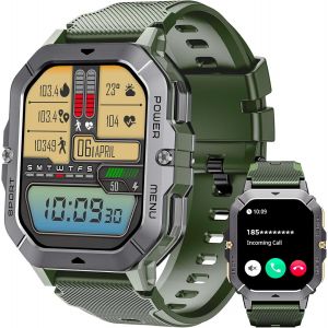 Montre Intelligente Pour Homme 2,02"" Avec Appels Bluetooth, Notifications De Messages, Oxymètre, Cardiofréquencemètre, Moniteur De Sommeil, 100 Modes Sportifs Pour Android Ios - Neuf