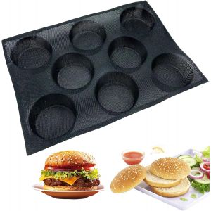 Jexnovashop-Moule Pour Burger Bun, Moule &Agrave; Pain Ronde Silicone (43 X 30 X 4 Cm) - Neuf