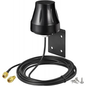 Camerai Outdoor WiFi Antenna 2.4GHz 5.8GHz Dual Band Omnidirectional MIMO RP-SMA and SMA Male Wall Mount for Security IP Camera Amplifier Router WiFi Energy Monitor - Neuf