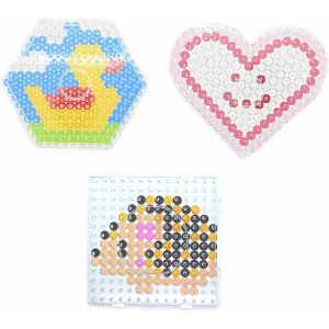KALANKA-Lot de 3 plaques à repasser Max XL 10 mm Formes de base avec modèles en papier (3 formes de base pour plaques à repasser Maxi XL). (Compatible avec toutes les perles à repasser Max.) - Neuf