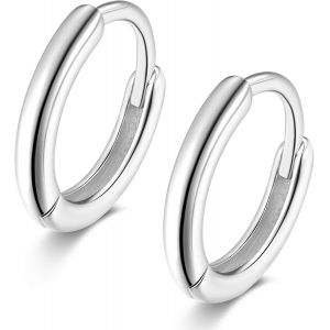 Boucles D'oreilles Créoles En Argent 925 7mm 8mm 9mm 10mm 12mm Pour Cartalidge Tragu Hélix Conque Boucle D'oreille Dormeuses Petite Créole Femme Homme Unisexe.[X2809] - Neuf