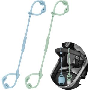 Attrape-Gobelets En Silicone Avec Cha&icirc;ne Factice Pour Jouets De B&eacute;b&eacute;, Sangles De S&eacute;curit&eacute; Sans Bpa Pour Jouets, Sangle De Retenue Pour Gobelet Pour Poussette, Chaise Haute, Si&egrave;ge De Voiture - Neuf