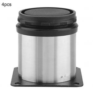 Lot de 4 pieds de meuble r&eacute;glables en acier inoxydable pour table,lit,canap&eacute; (50 x 60 mm) - Neuf
