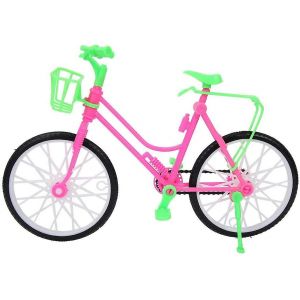 V&eacute;lo Miniature Pour Fille Avec Panier &iquest; Simulation De Vtt En Plastique &iquest; Jouet Pour Enfant &iquest; Maison De Jeu &iquest; D&eacute;coration De Poup&eacute;e &iquest; Accessoires D'ext&eacute;rieur - Neuf