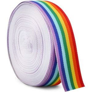Ruban En Tissu Gros-Grain Double Face Multicolore De 10 M Pour Arts, Artisanat, Bricolage, Emballage Cadeau, Mariage, Décoration De Fête D'anniversaire (10 M X 40 Mm) - Neuf